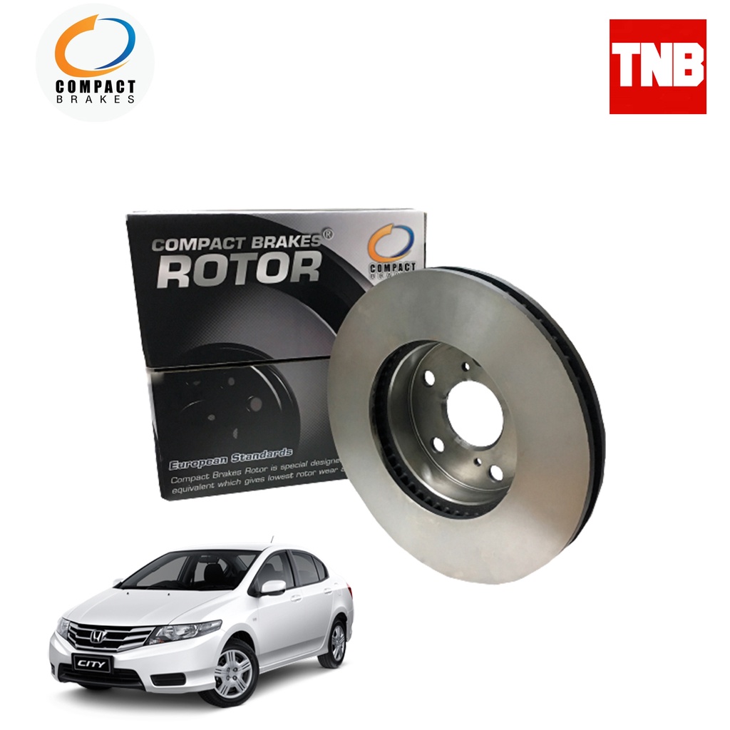 Compact Brakes จานเบรค จานดิสเบรคหน้า สำหรับ Honda City ฮอนด้า ซิตี้ ปี 2008-2013