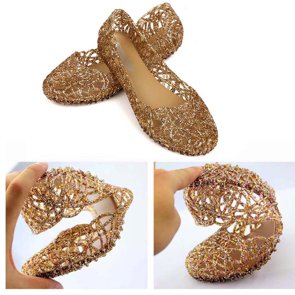 𝑳𝒂𝒆𝒊 𝒃𝒂𝒈&𝒔𝒉𝒐𝒆𝒔 รองเท้าคัชชูกลิตเตอร์ ส้นเตี้ยฉลุหนังนิ่ม 5 สี 6 ไซส์