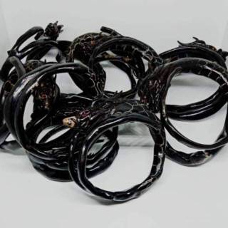 Gelang AKAR BAHAR HITAM ORIGINAL UKIR NAGA EKOR CABANG