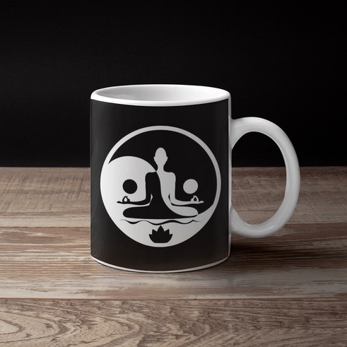 แก้ว Yin and Yang Yoga Full Color Block Motif