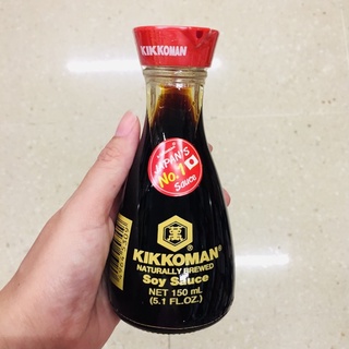 ซอสถั่วเหลือง ตรา คิคโคแมน Kikkoman Soy sauce Naturally brewed ขนาด 150ml ซอสปรุงรส ซอสญี่ปุ่น น้ำจิ้ม