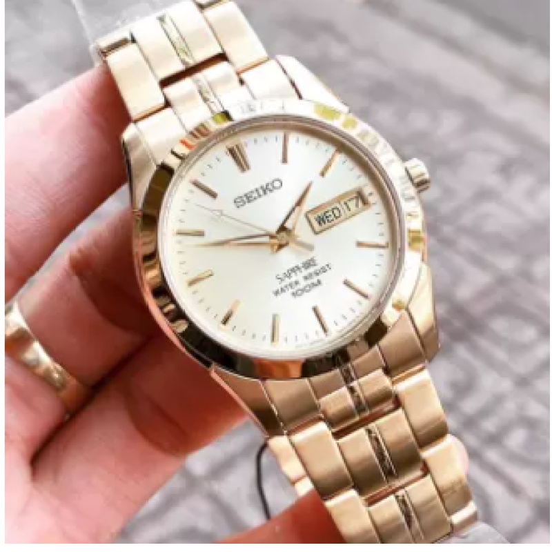 Win Watch Shop นาฬิกา Seiko รุ่น SGGA62P1 นาฬิกาผู้ชาย สายแสตนเลสสีทอง กระจกแซฟไฟร์