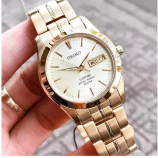 Win Watch Shop นาฬิกา Seiko รุ่น SGGA62P1 นาฬิกาผู้ชาย สายแสตนเลสสีทอง กระจกแซฟไฟร์