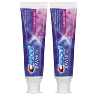 ((พร้อมส่ง ไม่มีกล่อง))Crest, 3D White, Fluoride Anticavity Toothpaste, Radiant Mint