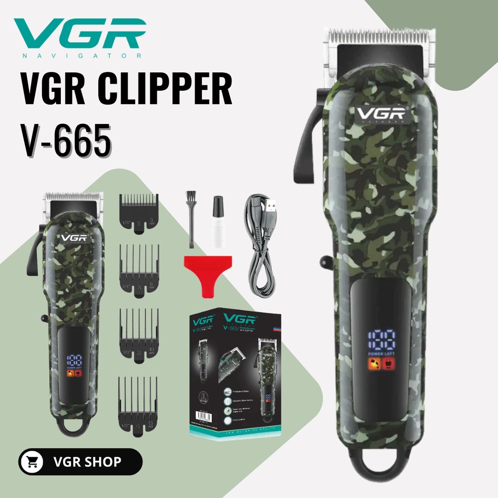 VGR รุ่น V-665 ปัตตาเลี่ยนไฟฟ้า ปัตตาเลี่ยนไร้สาย (สินค้าพร้อมส่ง ของแท้100%)