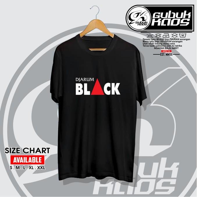 เสื้อยืด DJARUM BLACK LOGO DISTRO - GUBUK.KAOS