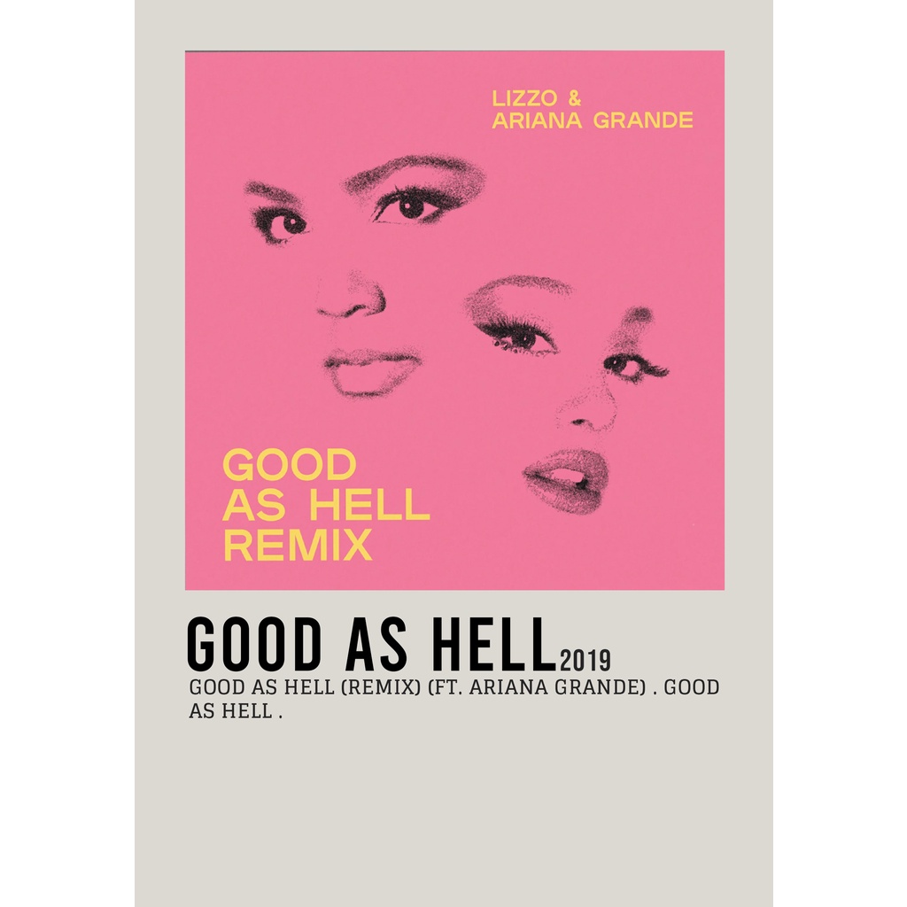 อัลบั้มปกโปสเตอร์ Good as Hell by Lizzo สําหรับห้องพัก/ผนัง