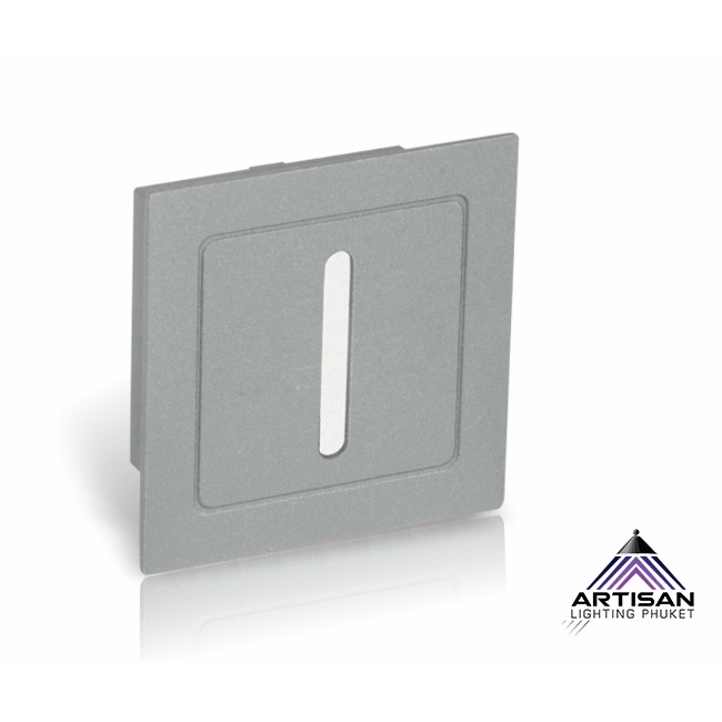 Step Light, Aluminum in White, LED 3W 3000K, Driver Build In, IP65, Size L85xW85xH50 mm.