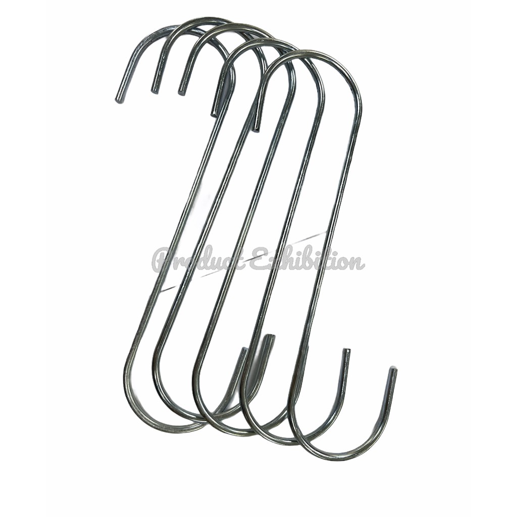 ตะขอตัวเอส ขนาดตัวใหญ่ยาว 8 นิ้ว ,ยาว 7 นิ้ว, ยาว 2.5 นิ้ว รับน้ำหนักได้ 20 กิโลกลัม จำนวน.6-12 ชิ้น