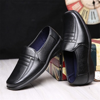 Men Leather Shoes รองเท้าผ้าใบหนังรองเท้าหนัง 033