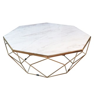Coffee table, side table COFFEE TABLE FURDINI LEXITRA CN16989A MARBLE WHITE/COPPER Living room furniture Home &amp; Furnitur