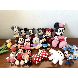 ✨สินค้ามือหนึ่ง✨   พวงกุญเเจตุ๊กตา Mickey&amp;Minnie เดี่ยว 🐭 (Disney store japan🇯🇵✨)