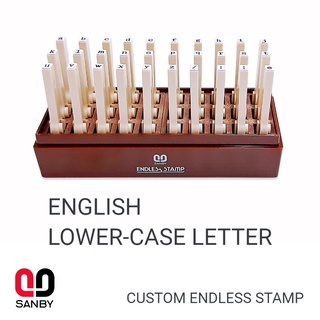 SANBY ตรายางประกอบได้ ชุดอักษรอังกฤษ ตัวพิมพ์เล็ก 30 ตัว #5 (ขนาดอักษร 3 มม.) ENDLESS STAMP Size No.5 (EN-30U5)