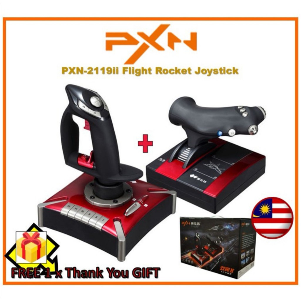 Stok PXN - 2119ii จอยสติ๊กควบคุมการบิน USB สําหรับเล่นเกม