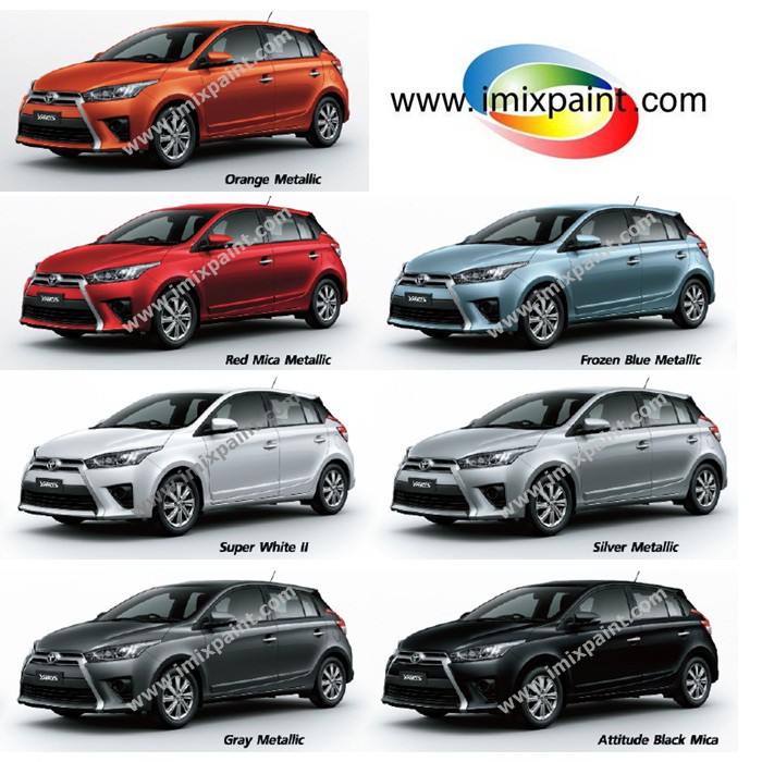 สีแต้มรถ สีซ่อมรถ  TOYOTA YARIS ทุกรุ่น  ทุกสี แถมฟรีพู่กันแต้มสีและกระดาษทราย สีคุณภาพจาก imixpaint - รูปที่ 4