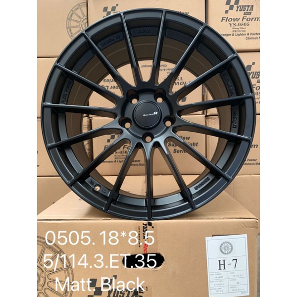 แม็กรถเก๋ง ขอบ18 5รู114 สีดำด้าน