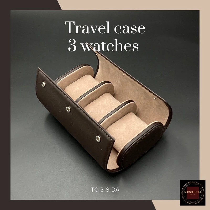 กล่อง/เคสใส่นาฬิกา 3 เรือน Leather Watch Case, Travel Watch Case