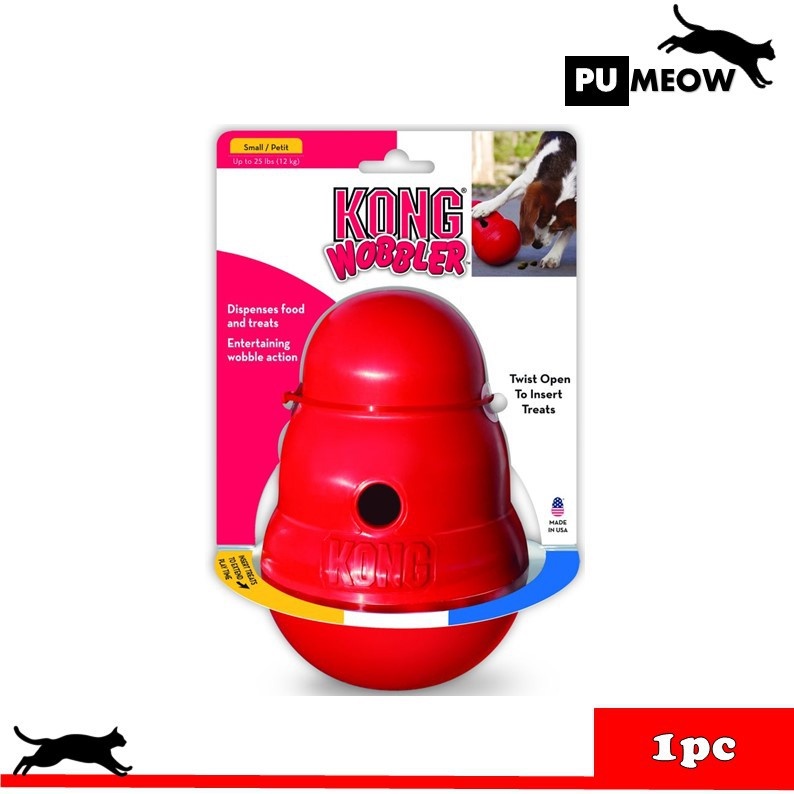 KONG Wobbler Treat Dispensing ของเล่นสุนัข - ขนาดเล็ก ขนาดใหญ่