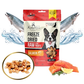 เคลลี่แอนด์โค ขนมสุนัข ซิงเกิ้ลทรีทส์ ขนมฟรีซดราย ปลาแซลมอน  (Freeze-dried Salmon) 40 g.