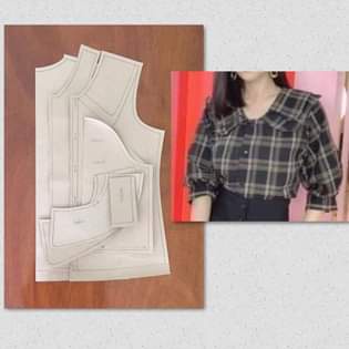 แพทเทิร์นเสื้อเข้ารูปคอบัวมน