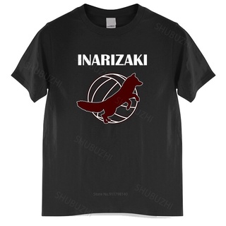 เสื้อยืดผ้าฝ้าย มาใหม่ เสื้อยืดลําลอง แขนสั้น พิมพ์ลายอนิเมะวอลเลย์บอล The Inarizaki Haikyuu สีดํา สําหรับผู้ชาย