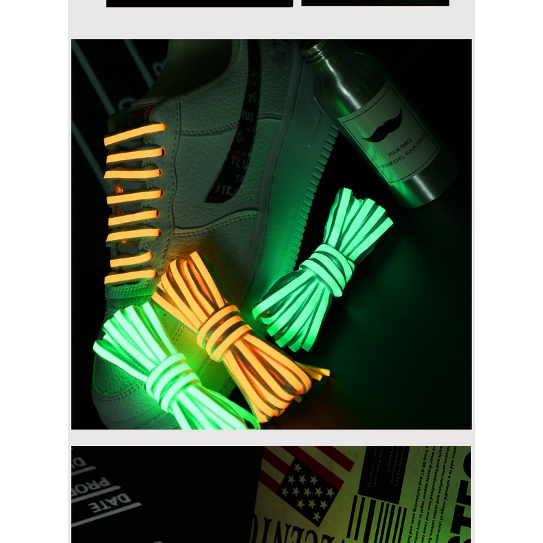 เชือกผูกรองเท้าแบบแบนสะท้อนแสงสีรุ้ง 1 คู่สำหรับรองเท้าผ้าใบ