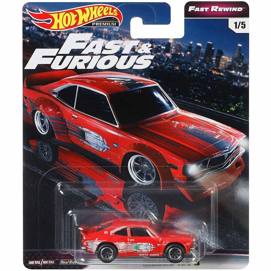 Hot Wheels Mazda RX-3 Fast & Furious Premium Fast Rewind Model Car