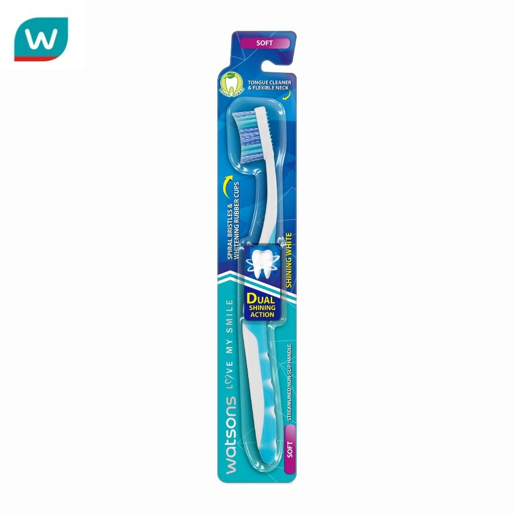 Watsons วัตสัน แปรงสีฟัน ชายย์นิ่ง ไวท์ (ซอฟท์) 1ด้าม.