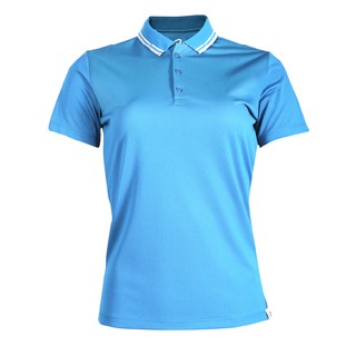 EGO SPORT EG6168 เสื้อโปโลหญิงเบสิคแขนสั้น สีฟ้าเข้ม 99.95% Anti-Bacteria