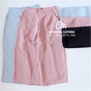 (S-3XL) สีเยอะมาก :Pastel Culottes pants