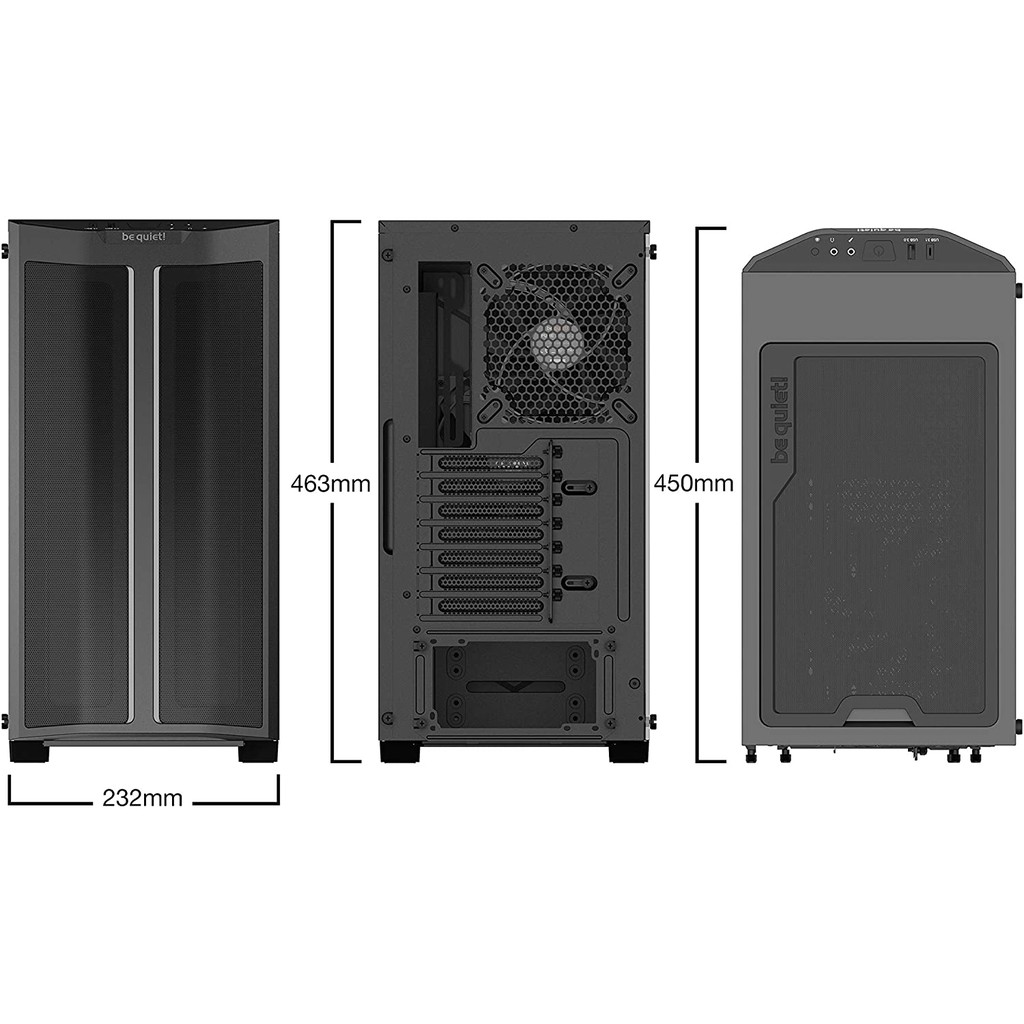 BE QUIET! Pure Base 500DX Black, White ATX ARGB, 3Fan, เคส tempered glass Case BGW37 BGW3