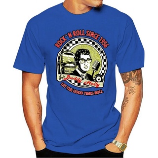 [S-5XL] เสื้อยืด ผ้าฝ้าย พิมพ์ลาย Buddy holly สไตล์วินเทจ 2022