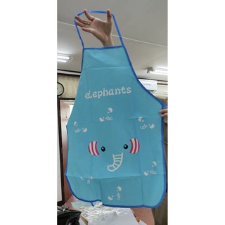 ผ้ากันเปื้อน ลายช้างน้อย น่ารัก