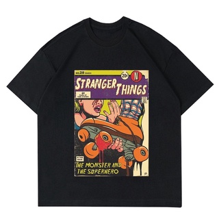 เสื้อยืด ลาย VINTAGE STRANGER THINGS S4 | เสื้อยืด STRANGER THINGS | ชุดเสื้อผ้าภาพยนตร์ สไตล์วินเทจ | เสื้อเชิ้ต สีดํา