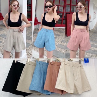 JOLIE SHORTS🍸(490฿ฟรีส่ง) กางเกงขาสั้นพร้อมเข็มขัด เอวสูง เนื้อผ้าทอ ทรงสวย น่ารักมากกก เป๊ะปัง ไม่รัดใส่สบาย  งานดี