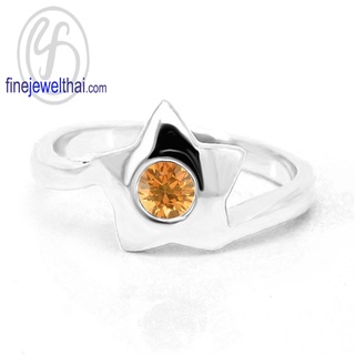 Finejewelthai แหวนซิทริน-ซิทริน-แหวนพลอย-พลอยแท้-พลอยประจำเดือนเกิด-Citrine-Silver-Ring-Birthstone-R1032ct