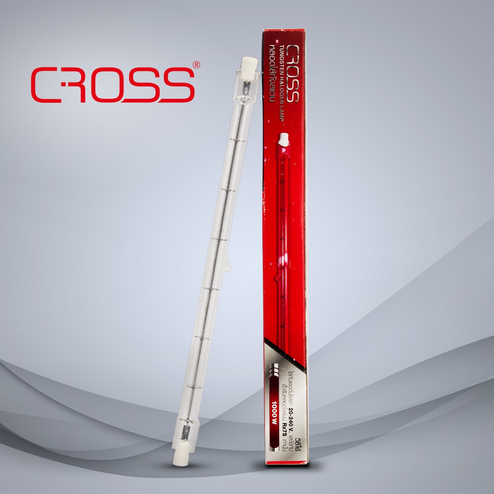 ซื้อ10ดวง ถูกกว่า หลอดไส้ทังสเตน หลอดไอโอดีน ยี่ห้อ CROSS 1000W , 1500W (แพ็ค 10 ดวง)