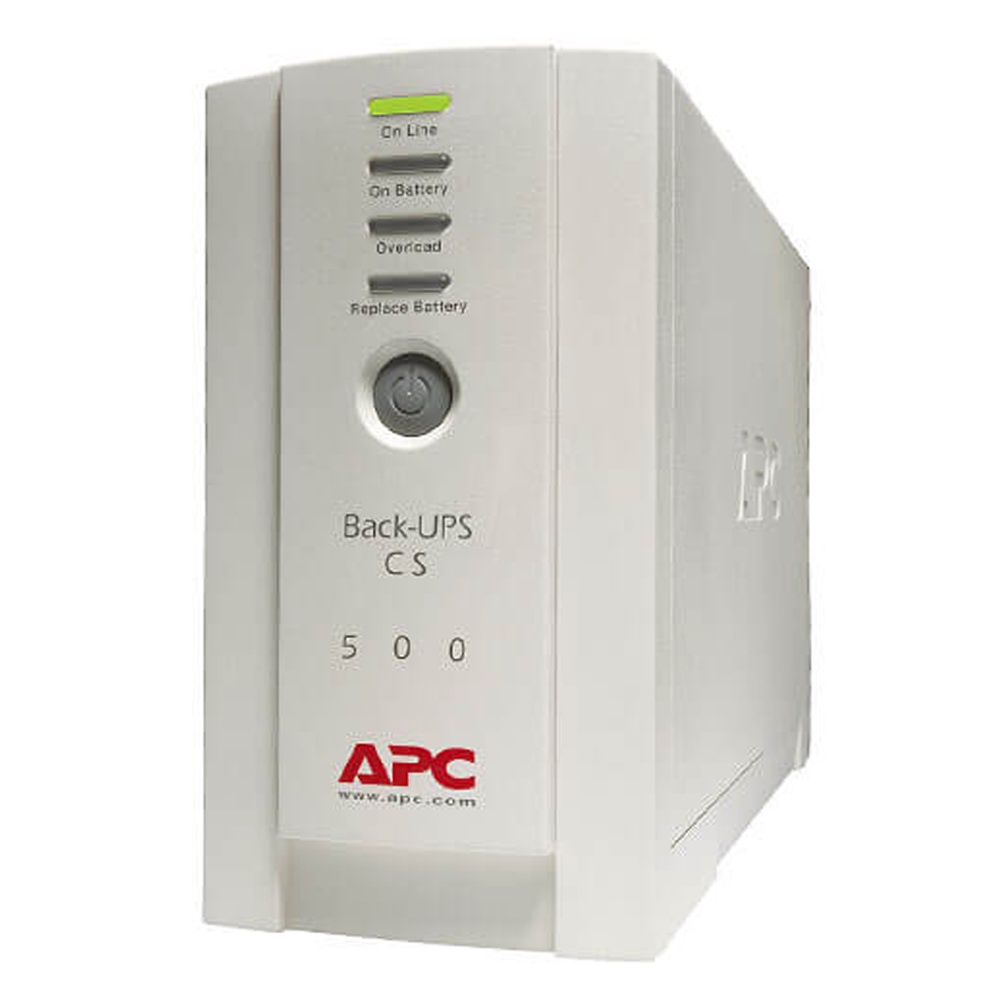 APC BK500EI 500VA/300 WATT UPS มีช่องสำหรับป้องกันไฟกระชาก (Warranty 2Y)