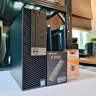 คอมพิวเตอร์ Dell Optiplex 7050 - CPU Core i7-7700 @3.6 GHz + M.2 256 GB มี HDMI USB-C สเปคแรงๆ ลื่นๆ พร้อมเชื่อมต่อ WIFI