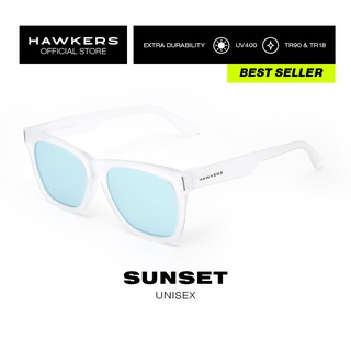 HAWKERS Air Matte Blue Chrome SUNSET Asian Fit Sunglasses for Men and Women, unisex. UV400 Protection. Official product designed in Spain SUN02AF