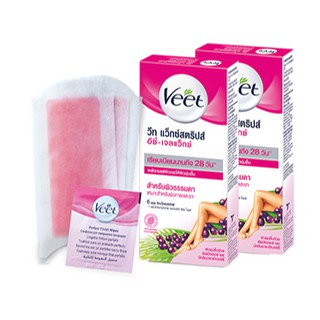 Veet Waxstrip Shea butter and Berry วีท แว็กซ์สตริปส์ เชียร์บัตเตอร์ และเบอร์รี่