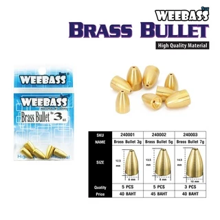 WEEBASS หัวจิ๊ก - รุ่น Brass Bullet ตะกั่วสีทอง ตะกั่ว หนอนยาง