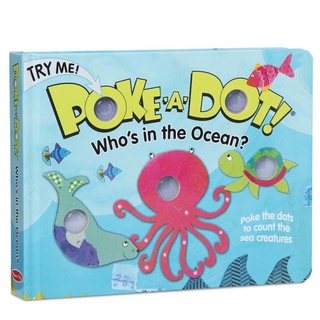 [มีปุ่มกดดึงดูด] รุ่น 31342 หนังสือกดปุ่นรุ่นทะเล Melissa &amp; Doug Poke-A-Dot: Whos in the Ocean รีวิวดีใน Amazon USA หนังสือ Patent ดึงดูดความสนใจ มาลิซ่า 1 ขวบ