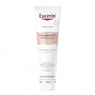 Eucerin UltraWHITE+ Spotless Cleansing Foam 150 ml. โฟมล้างหน้ายูเซอรินสูตรอ่อนโยน เพื่อผิวขาวกระจ่างใส