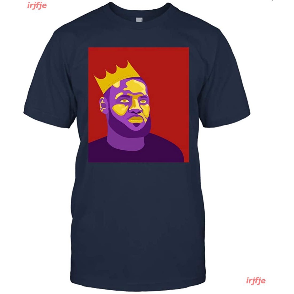 irjfje New Lebron Basketball Adults T-Shirt, Lebron-James T Shirt, Lebron G.O.A.T. King T-Shirt ดพิม