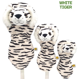 [WICO&amp;Golf] Club Cover New Wild Animal WhiteTiger  ไม้หัวกอล์ฟคลับชุดป้องกัน/ Tiger Plush Golf Club Cover Driver Fairway