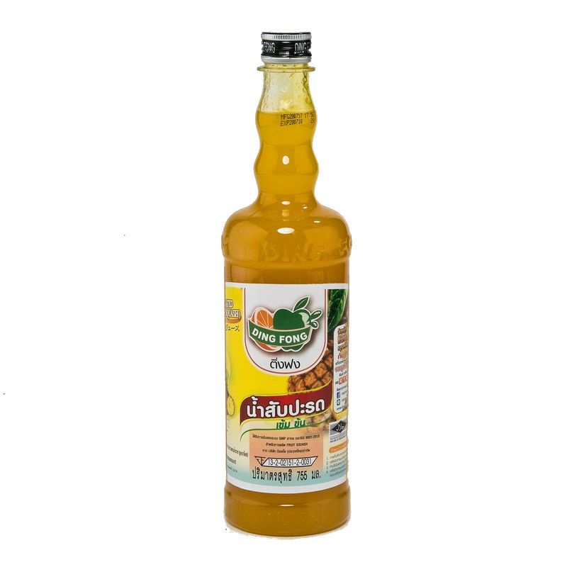 โปรโมชัน! ติ่งฟง น้ำสควอช สับปะรด 760 มิลลิลิตร Ding Fong Pineapple Squash 760 ml