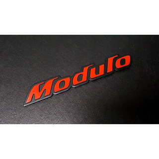 (1ชิ้น) MODULO LOGO สีแดง พื้นดำ 15เซนติเมตร แผ่นป้ายติดรถ ฮอนด้า ทุกรุ่น โมดูโล สติ๊กเกอร์ โลโก้ STICKER งานเหล็ก