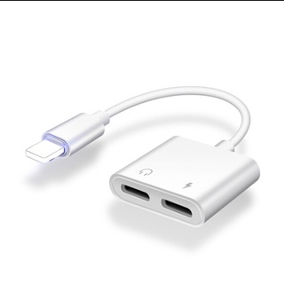 NEWMINE Lightning to 3.5 mm Headphone Jack Adapter อะแดปเตอร์ อินเทอร์เฟซ 2-in-1 สำหรับฟังเพลงและชาร์จ