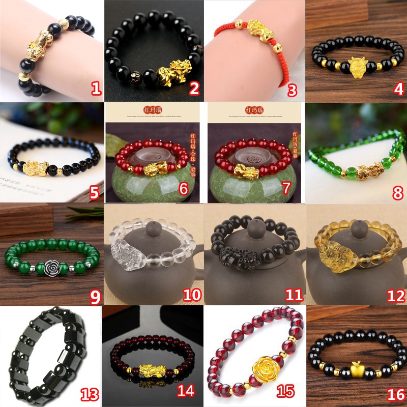 【50 แบบ】สร้อยข้อมือ กําไลข้อมือ ชุบทอง 999 นําโชค สําหรับ Unisex กําไลลูกปัด
